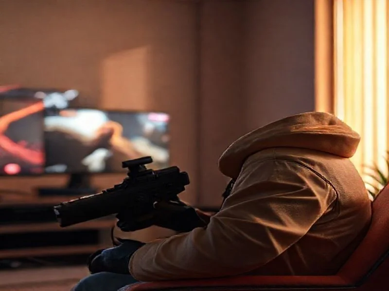 In-game screenshot of a dynamic combat sequence with particle effects