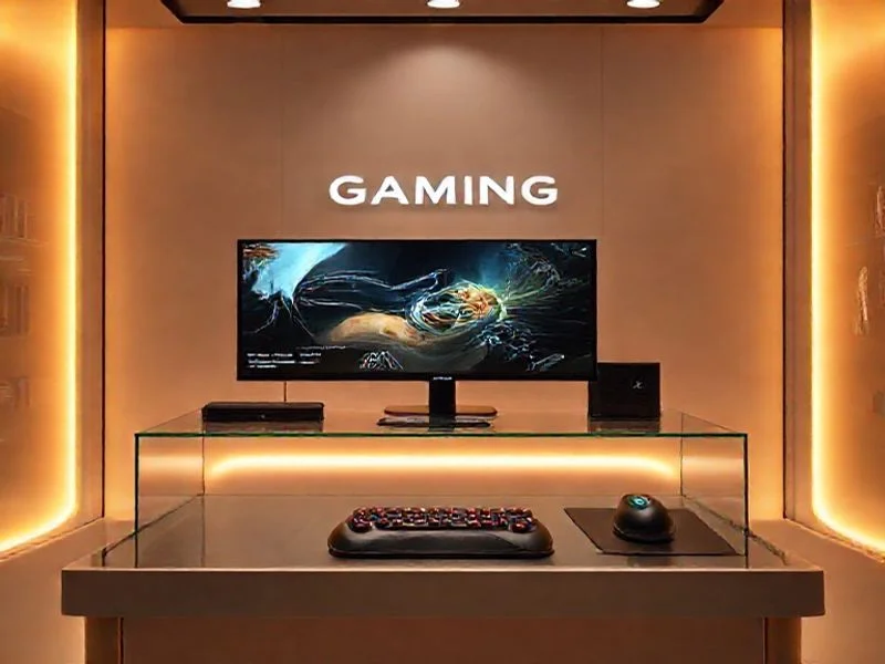 Architectural marvel of a grand, glowing futuristic city structure